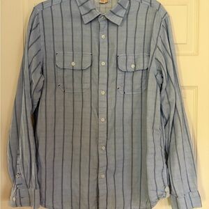 Carbon2Cobalt  Men’s Button Down Shirt  Striped Long Sleeve Size M